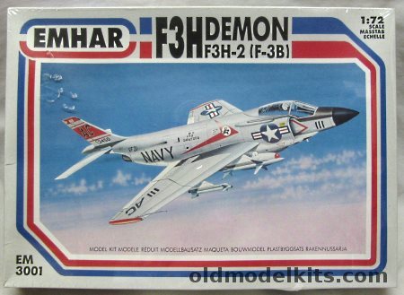 Emhar 1/72 F3H-2 (F-3B) Demon - VF-31 USS Saratoga and VF-64 - (F3H2), EM3001 plastic model kit